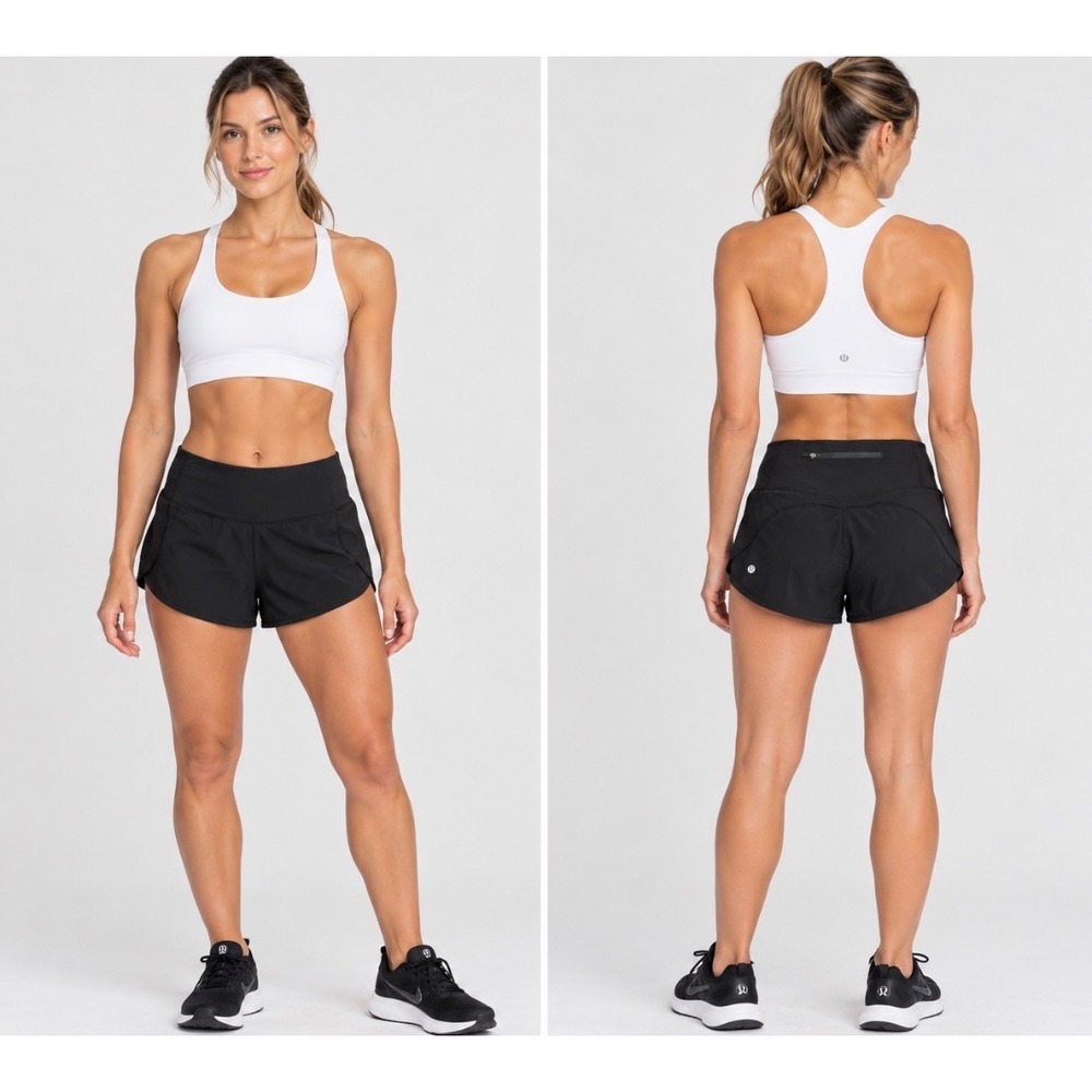 Lululemon Speed Up Shorts Women's Size 8 Black Lined Running Athletic